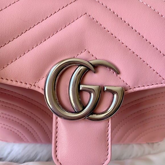 Gucci Pastel Pink Mini Marmont Tote - Picture 8 of 16